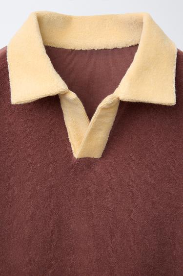 POLO SERVIETTE COL CONTRASTE - Terracota de Zara - Image 2