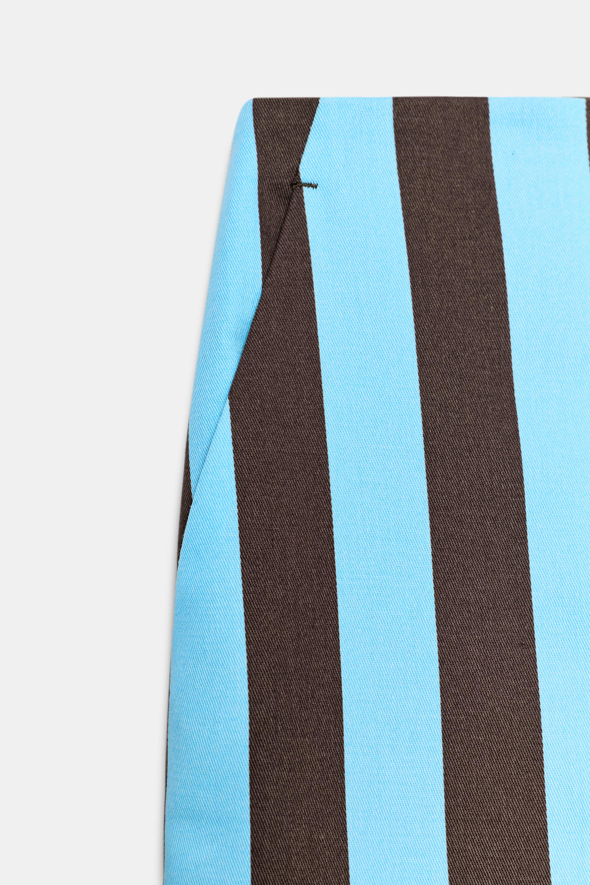 STRIPED STRAIGHT LEG PANTS