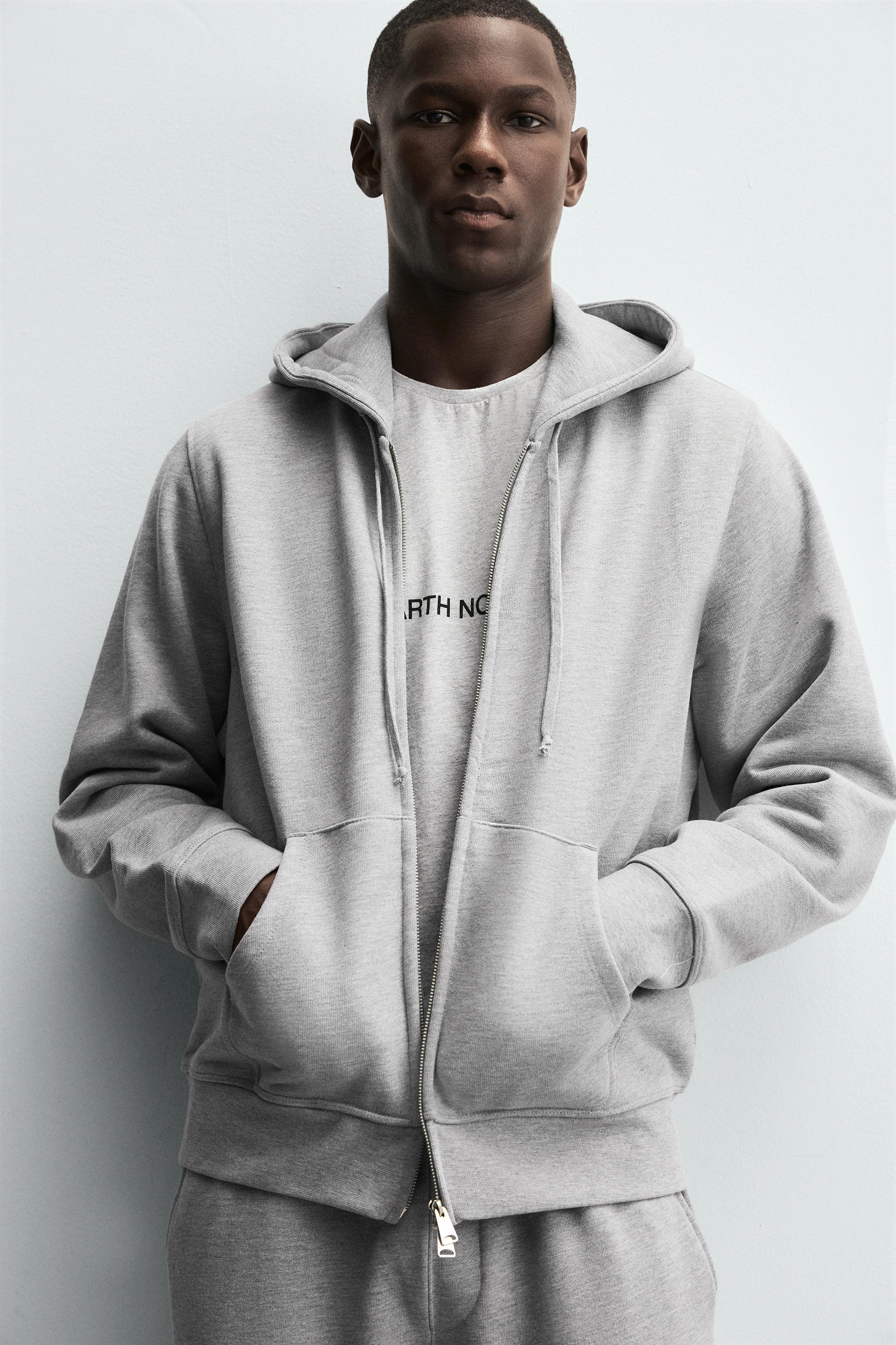 HEAVY WEIGHT ZIP HOODIE - Black | ZARA United States
