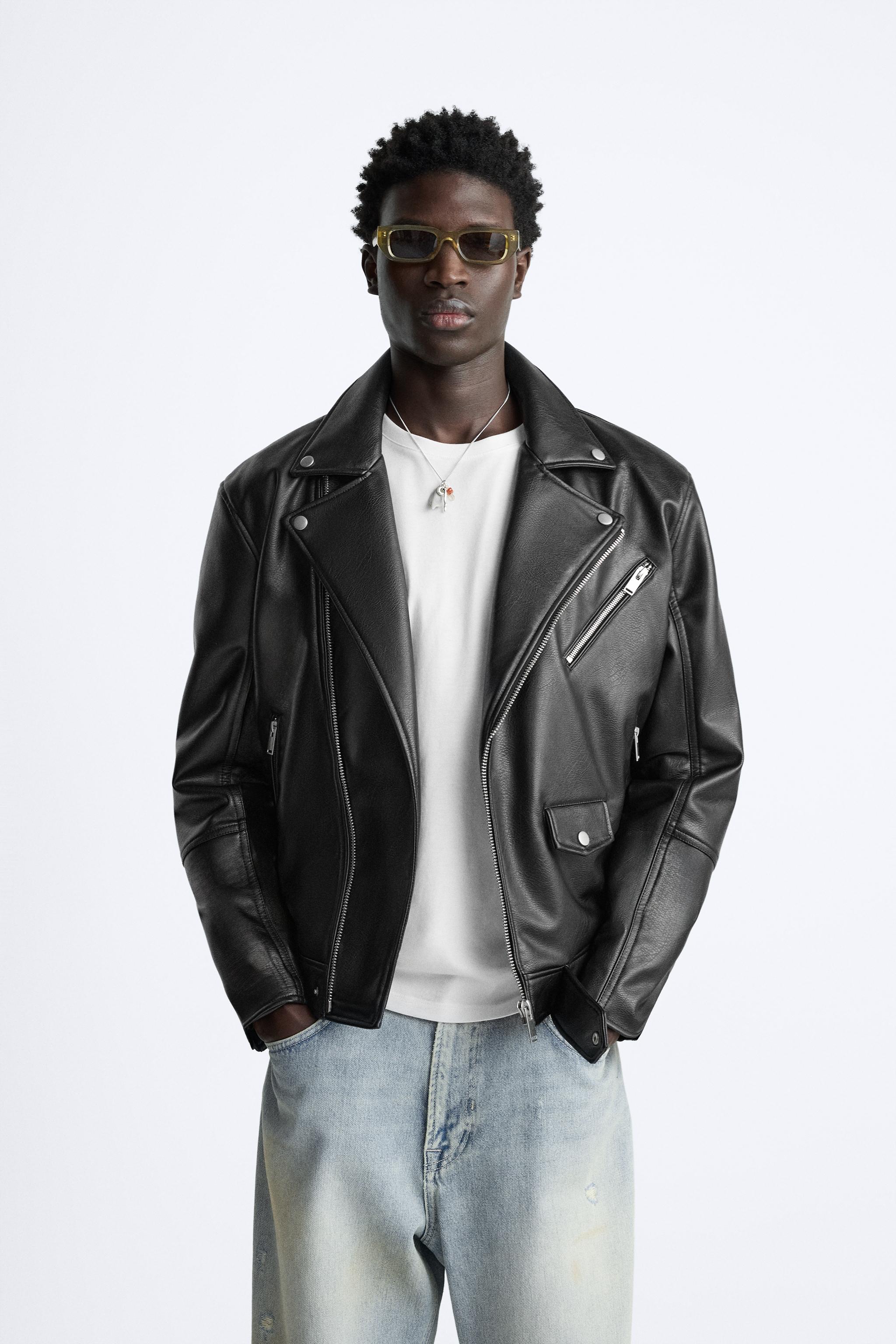 FAUX LEATHER BIKER JACKET Black ZARA Canada