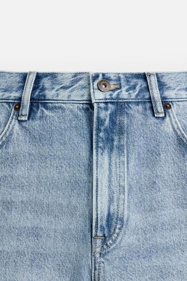 REGULAR FIT DENIM BERMUDA SHORTS - Light blue by Zara - Image 7