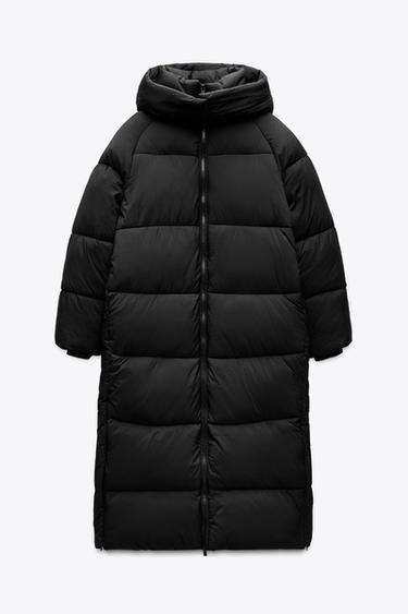 ANORAK LONG DÉPERLANT ET COUPE-VENT - Noir de Zara - Image 4