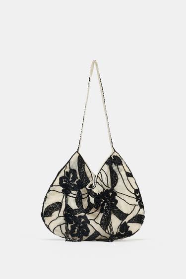 BEADED MESH BAG - Multicoloured by Zara