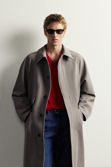 AARON LEVINE X ZARA CHECK TRENCH COAT - Beige by Zara