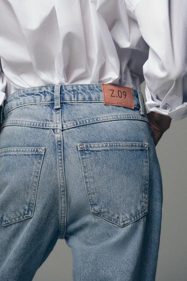 JEANS Z.09 STRAIGHT ANKLE HIGH-WAIST CROSSOVER WAIST - Indigo by Zara - Image 6