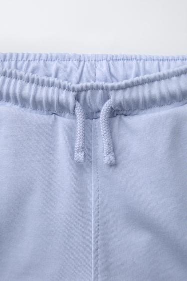 ENSEMBLE DE JOGGING T-SHIRT ET BERMUDA UNI - Bleu clair de Zara - Image 4