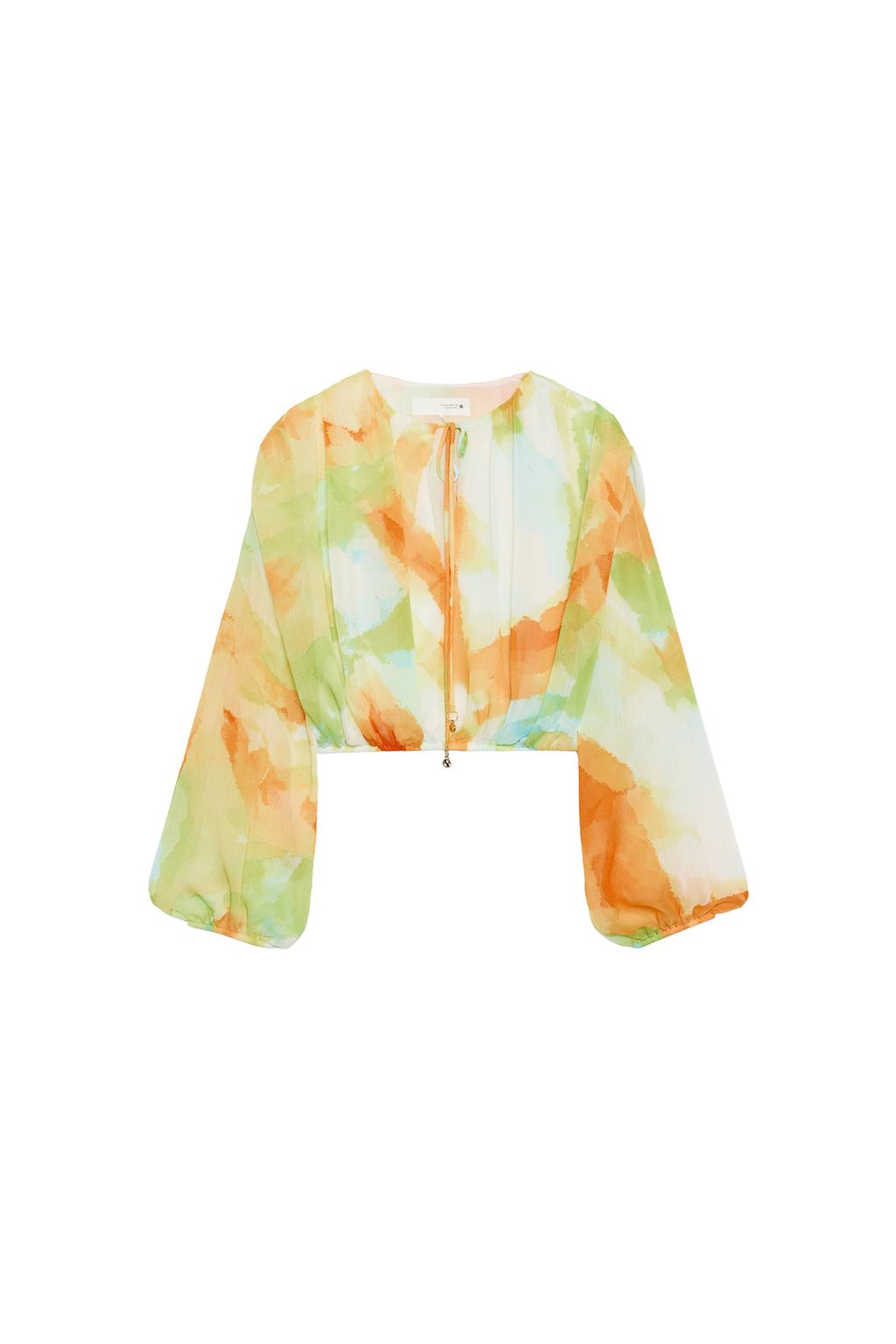 PRINTED CROPPED BLOUSE - image 3