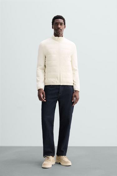 CAZADORA ACOLCHADA COMBINADO - Beige / Tostado de Zara - Imagen 0