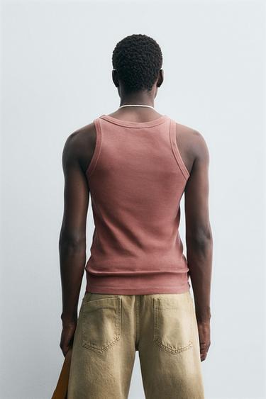 FADED TANK T-SHIRT - Red by Zara - Image 2