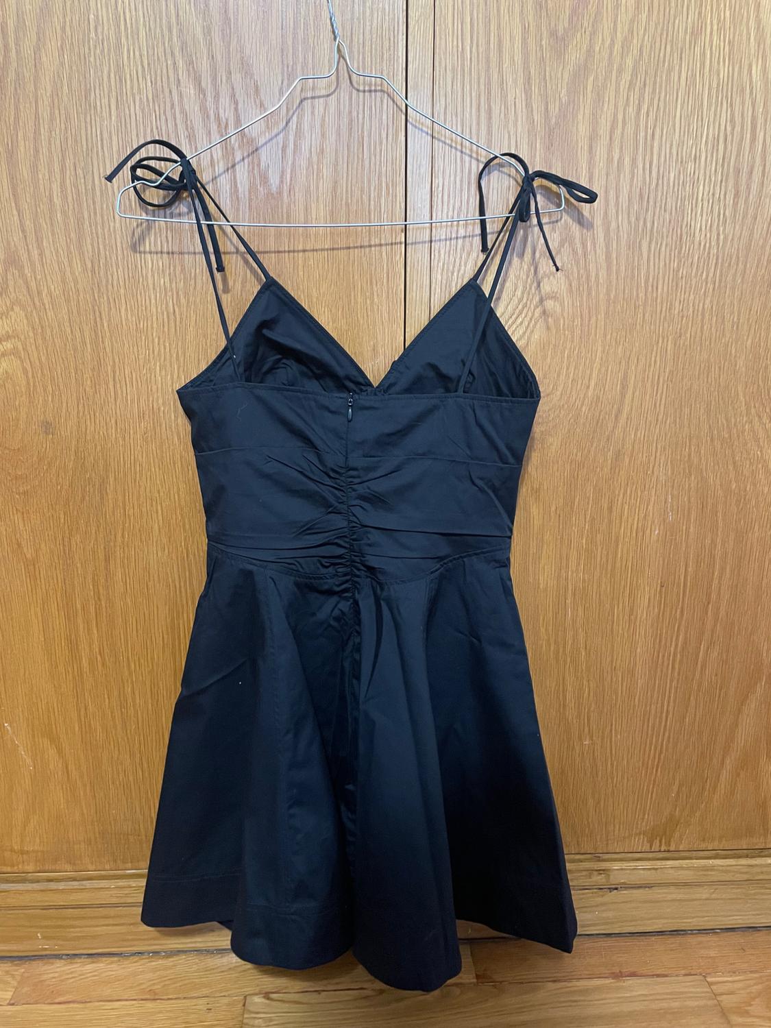 SHORT GABARDINE DRESS WITH TIES - Image 3