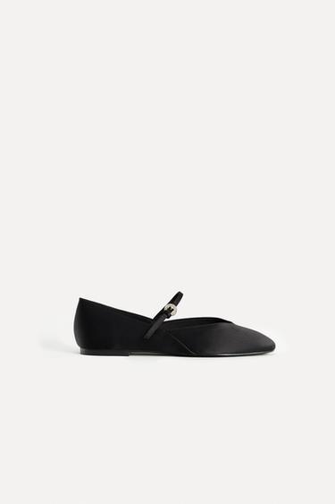 BALLERINES EFFET SATINÉ 50E ANNIVERSAIRE - Noir de Zara - Image 3