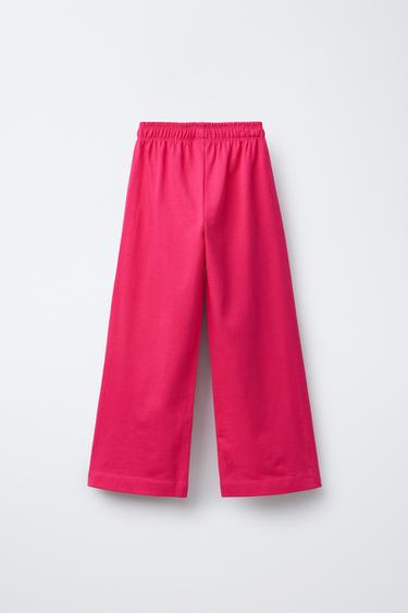 PANTALON WIDE LEG HEAVY WEIGHT - Fuchsia de Zara - Image 1