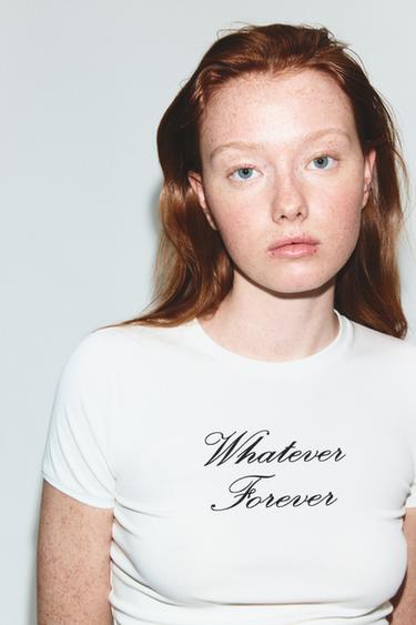 SLOGAN T-SHIRT - White by Zara