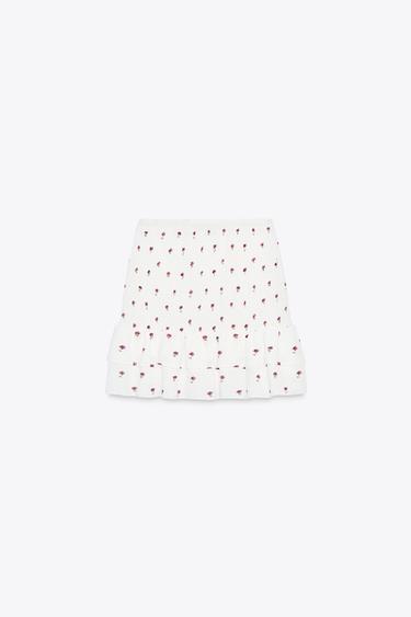 FLORAL PRINT MINI SKIRT - Pink / White by Zara - Image 5