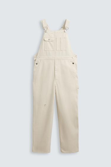 PETO DENIM BOLSILLO CARPINTERO - Crudo de Zara
