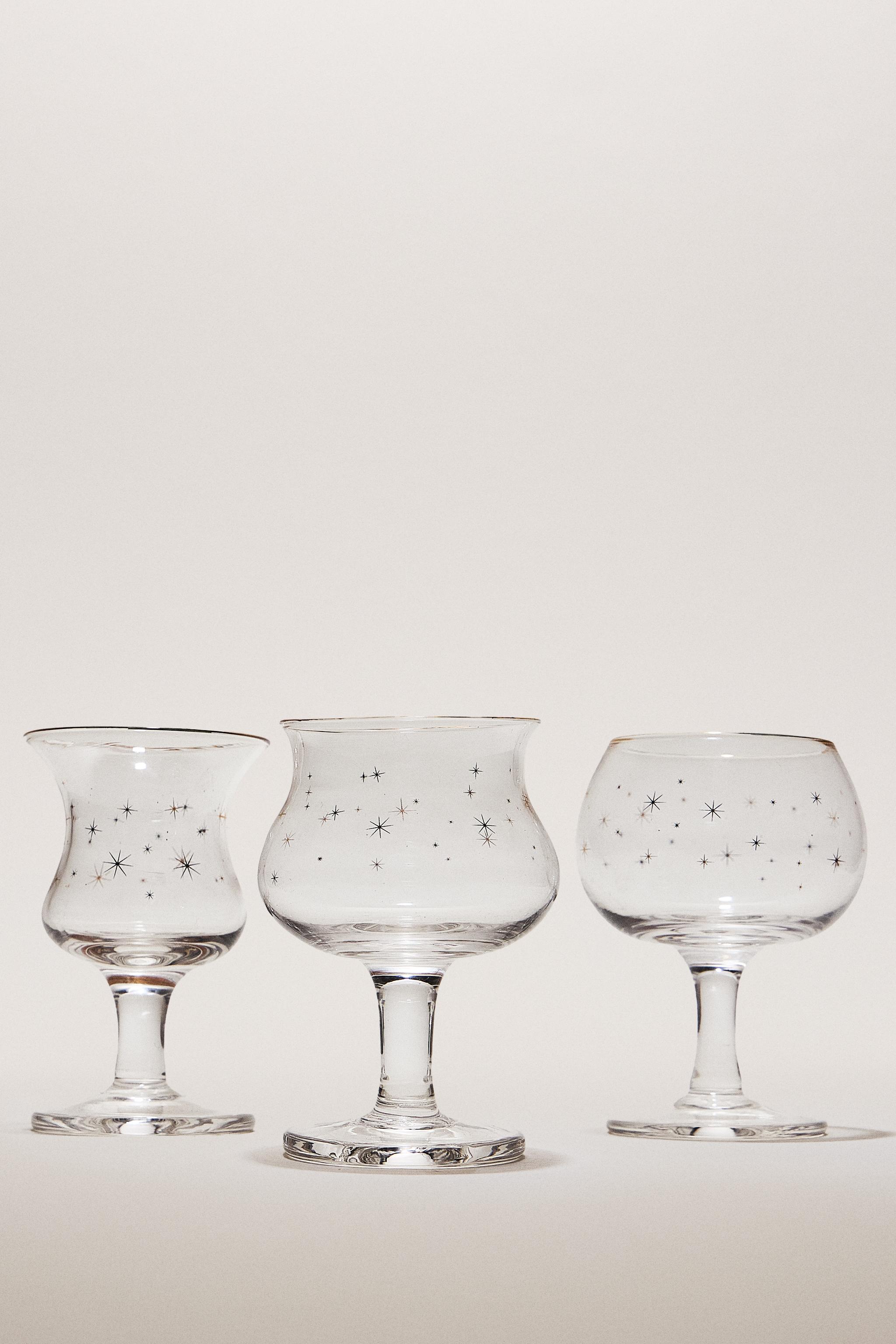 SET OF CHRISTMAS GLASS SHOT GLASSES (SET OF 3)