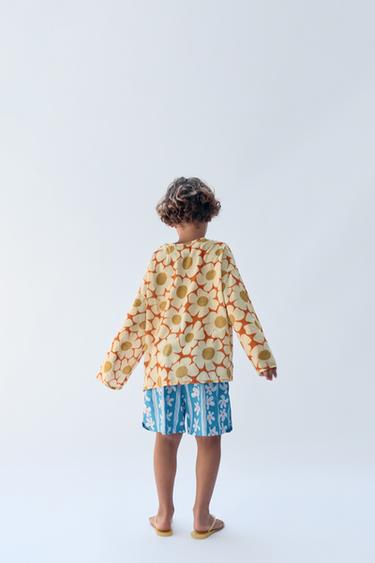 2-14 ANS/ SHORT DE BAIN À IMPRIMÉ FLEURI ÉDITION LIMITÉE - Bleu clair de Zara - Image 4