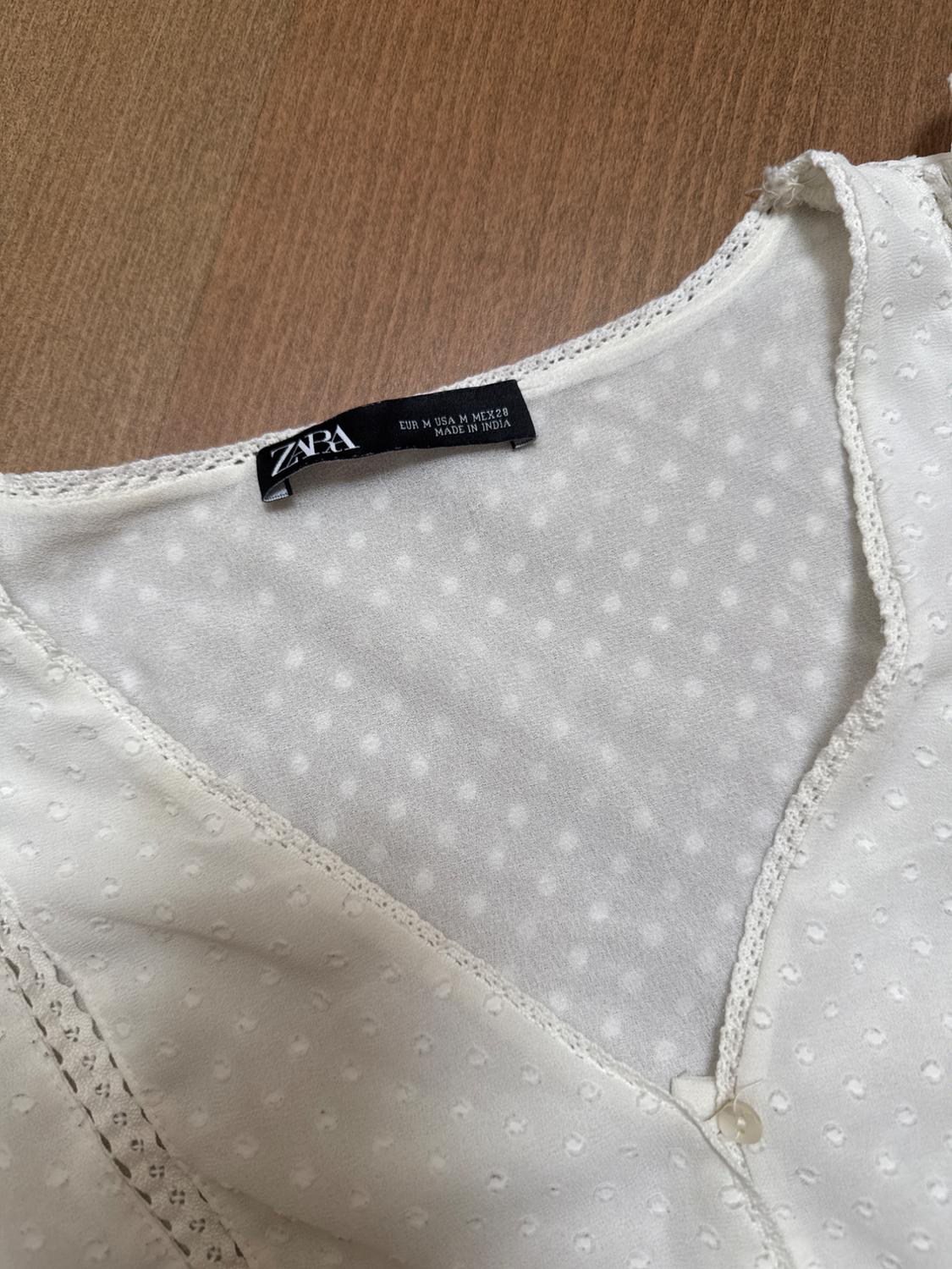 CONTRAST DOTTED MESH SHIRT - Image 4