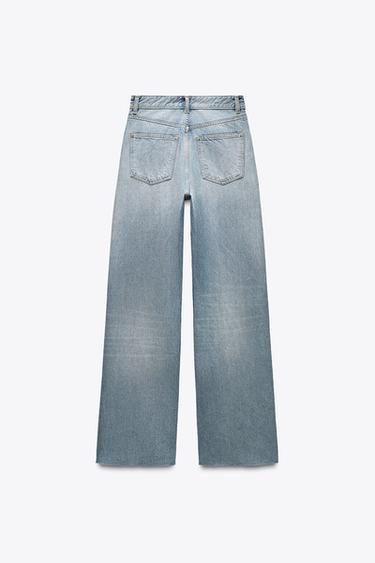 TRF WIDE-LEG HIGH-WAIST JEANS - Light blue by Zara - Image 6