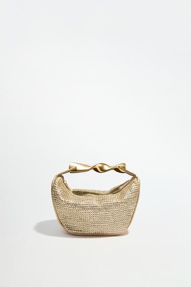 MINI BAG WITH METAL HANDLE - Golden by Zara