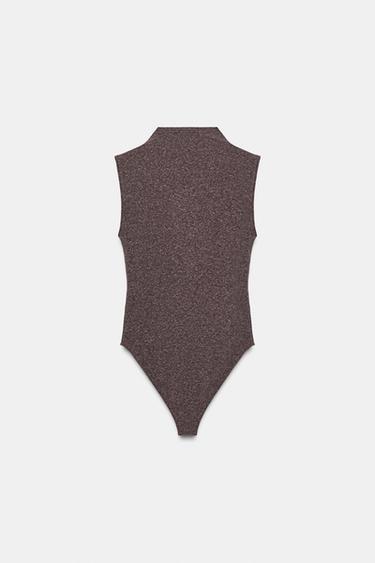 SOFT HIGH NECK BODYSUIT - brown vigore by Zara