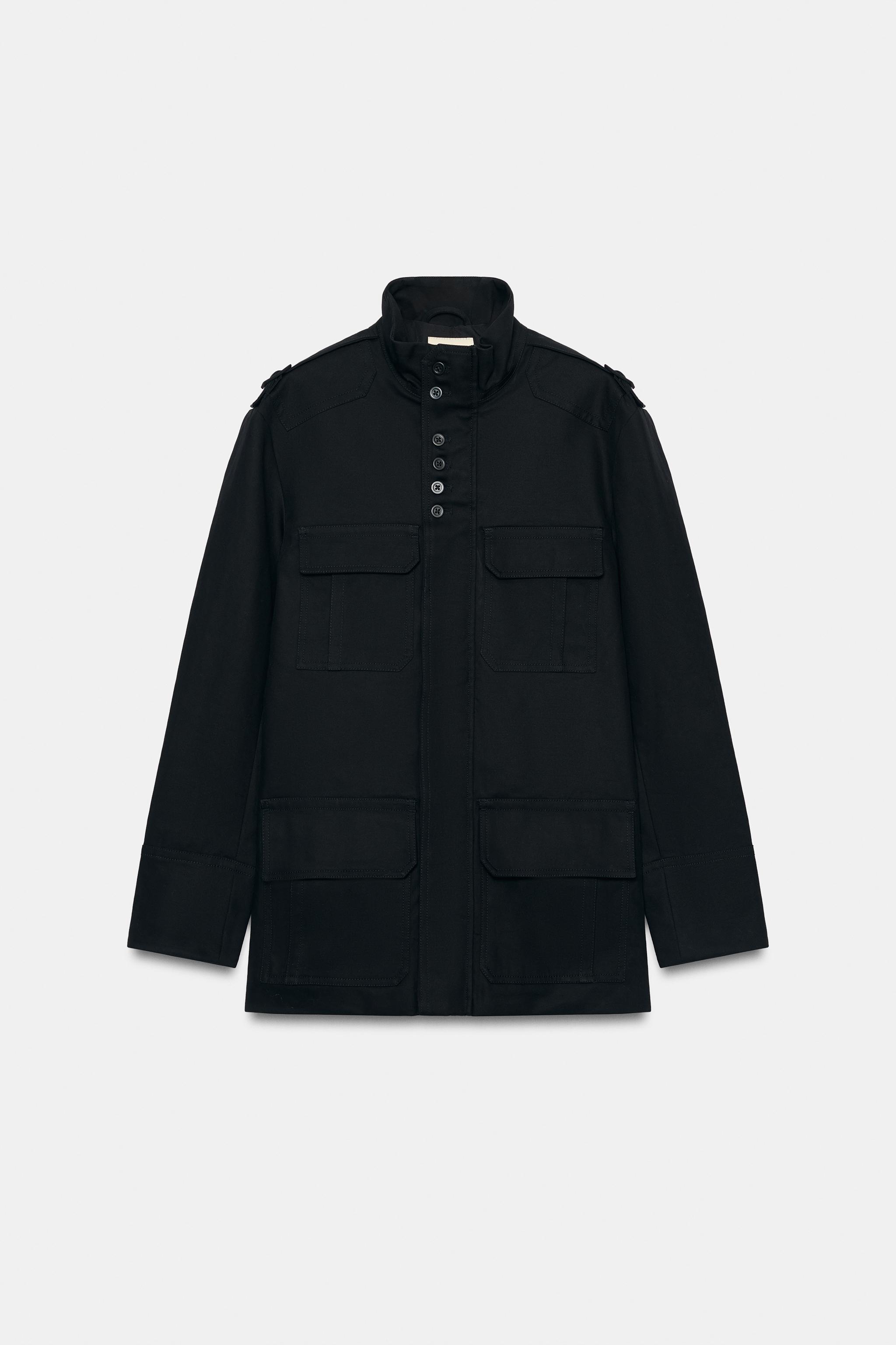 VESTE À POCHES ET PATTES 100 % COTON