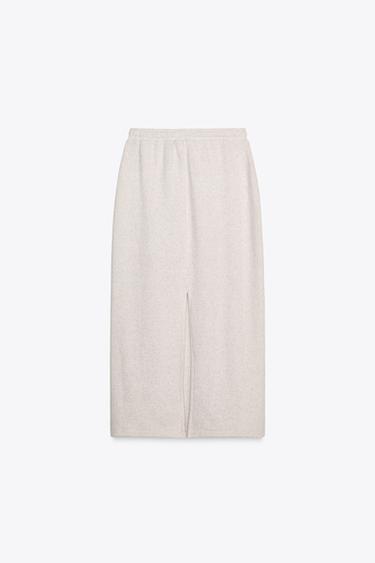 SOFT RUSTIC MIDI SKIRT - Beige by Zara - Image 4