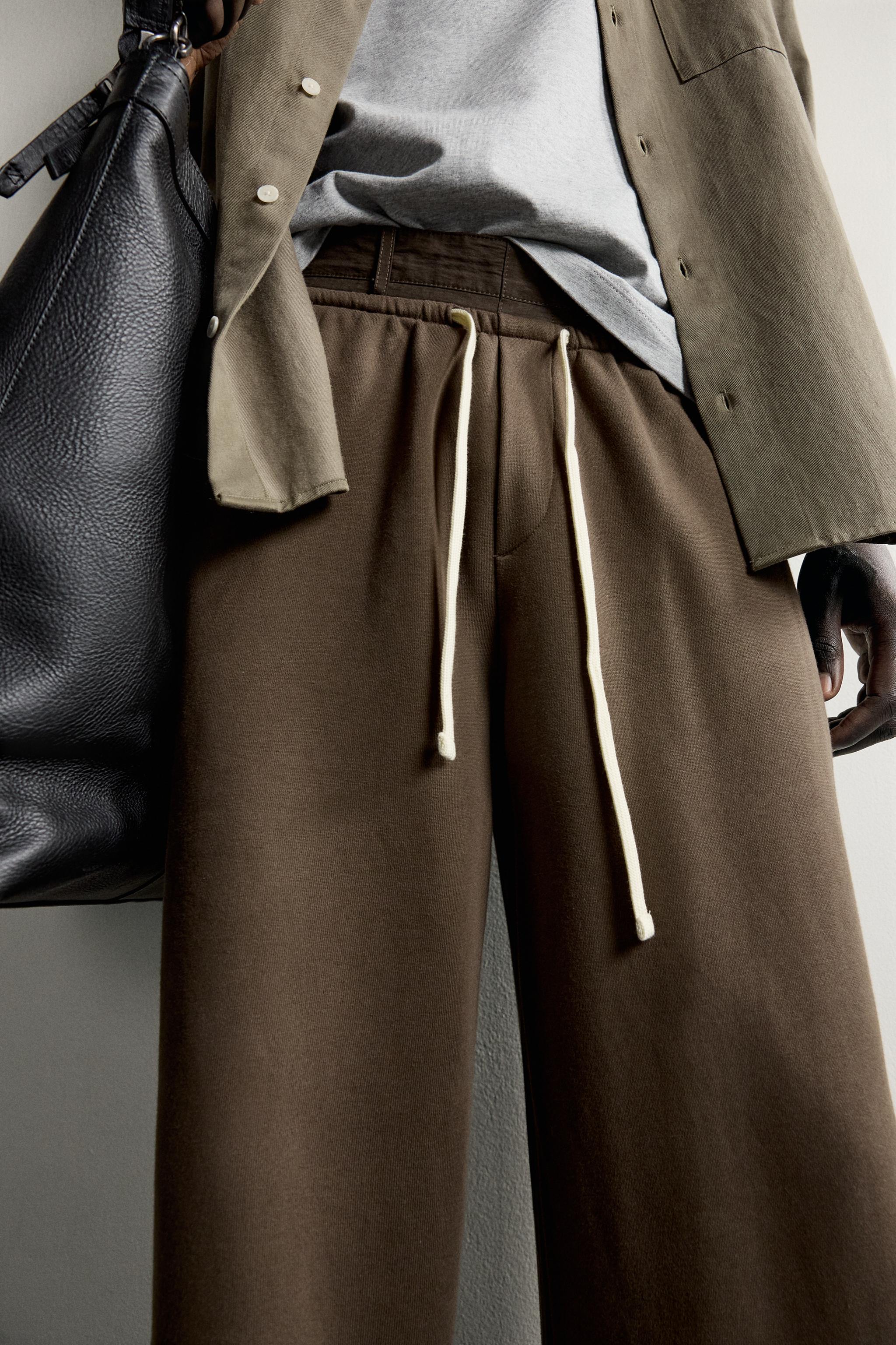 Zara KOMBİNE RELAXED FIT PANTOLON görsel 5