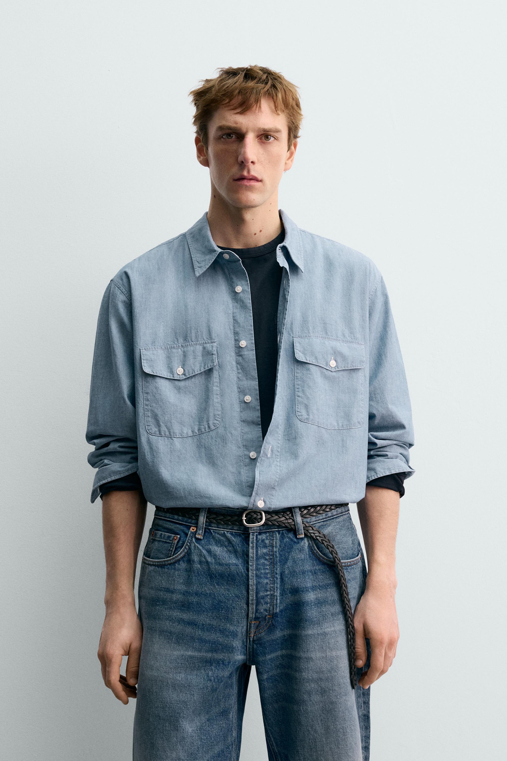 CHAMBRAY DENIM SHIRT AARON LEVINE X ZARA