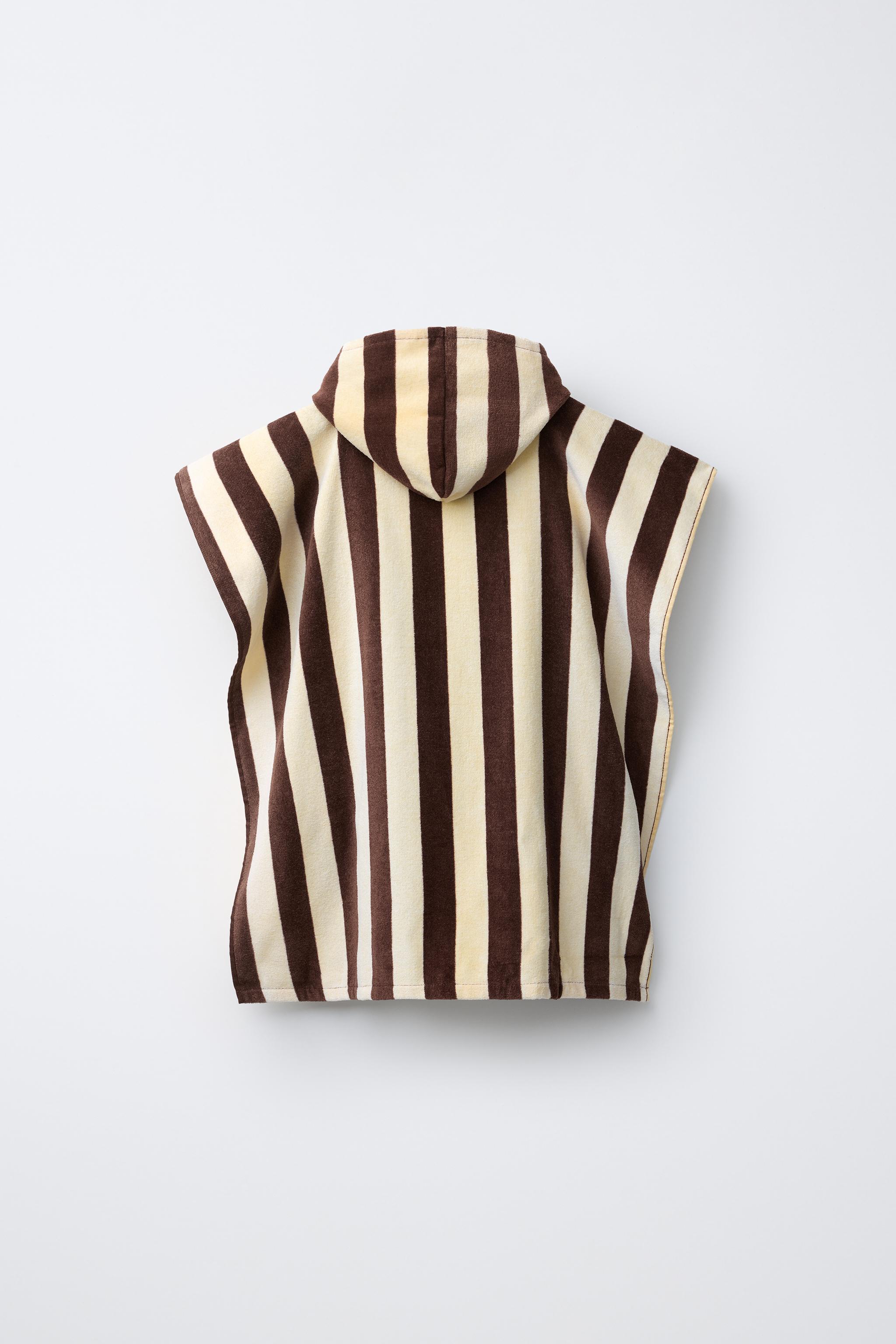 STRIPED TOWEL PONCHO