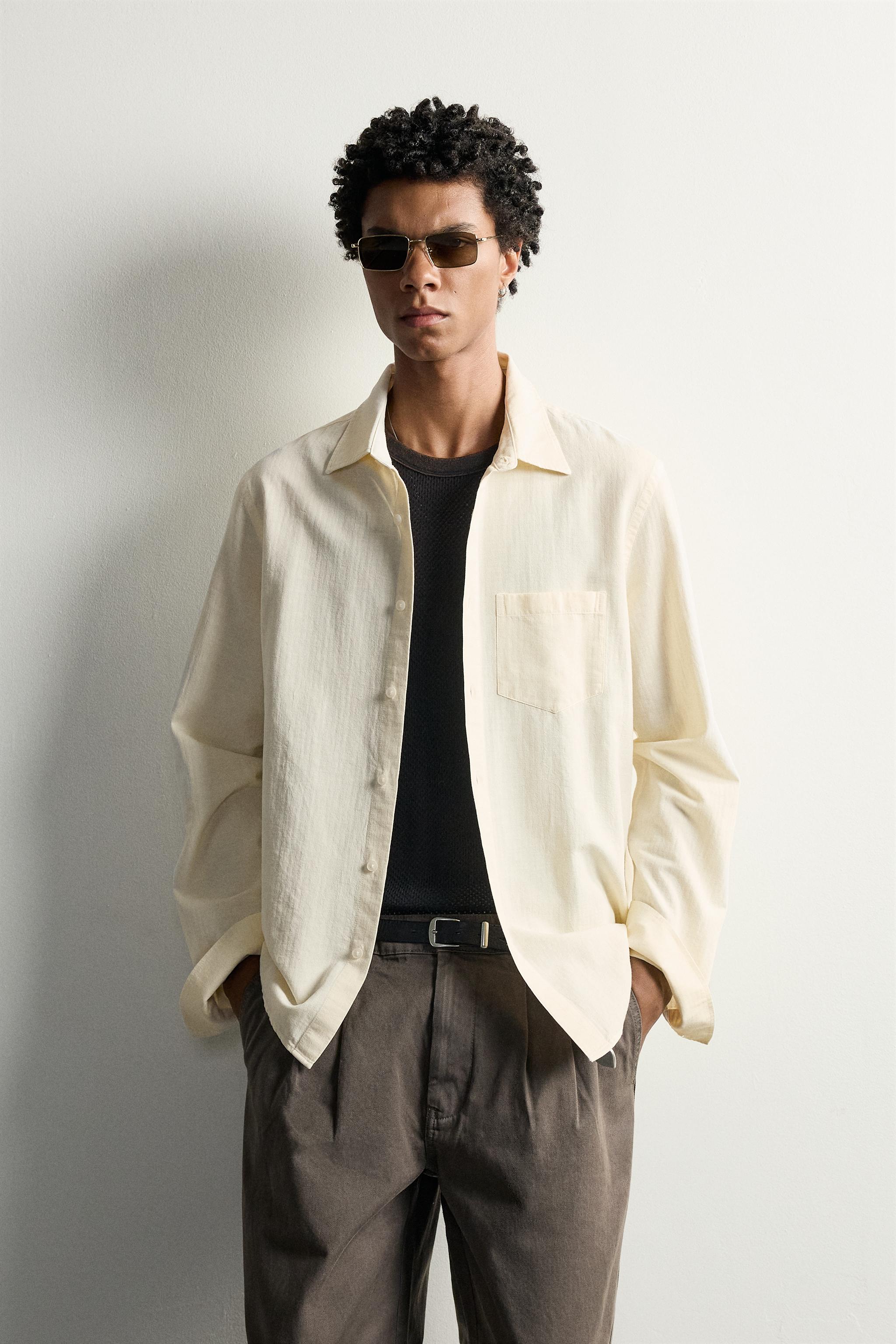 WASHED EFFECT RELAXED FIT SHIRT
