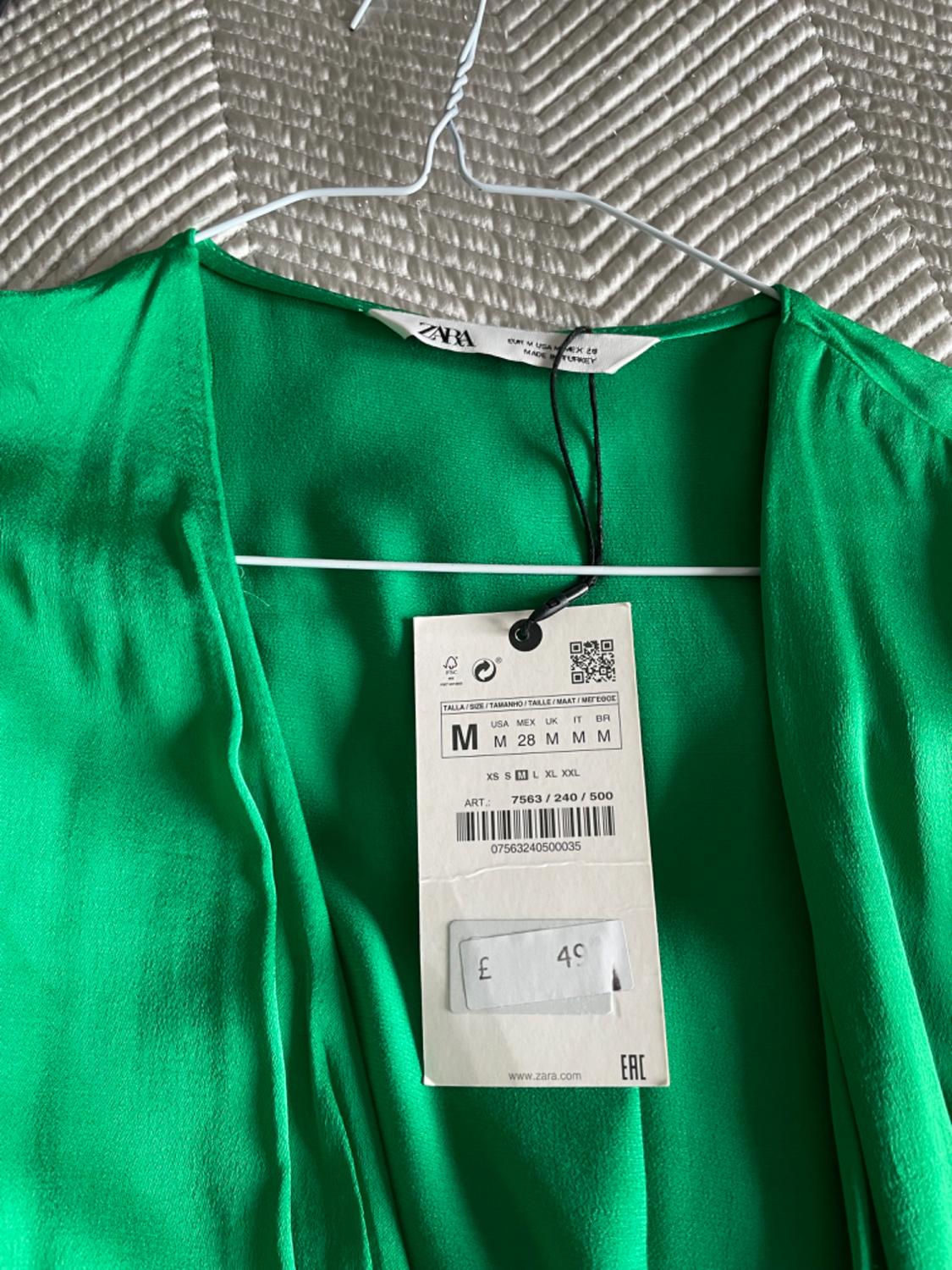 SATIN WRAP BLOUSE - Image 3