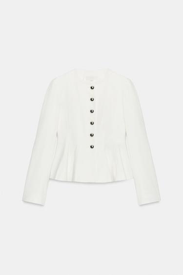 بليزر بيبلم بأزرار معدنية - خَام الخاص بـ Zara