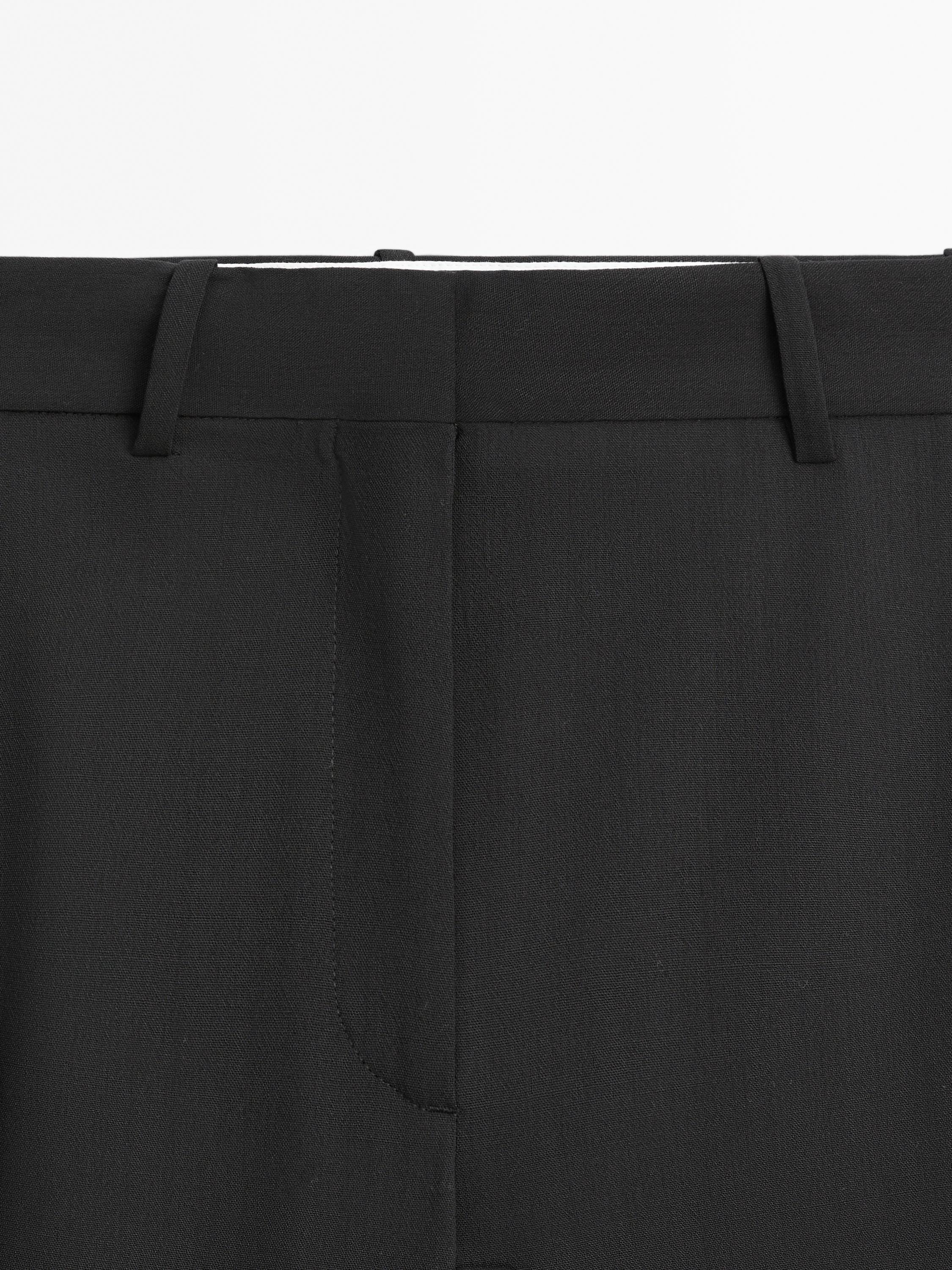 Pantalon à pinces laine