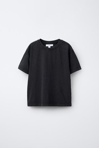 BASIC FADED-EFFECT T-SHIRT - Anthracite grey by Zara