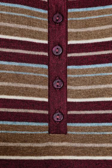 PULL EN MAILLE À RAYURES - Multicolore de Zara - Image 4