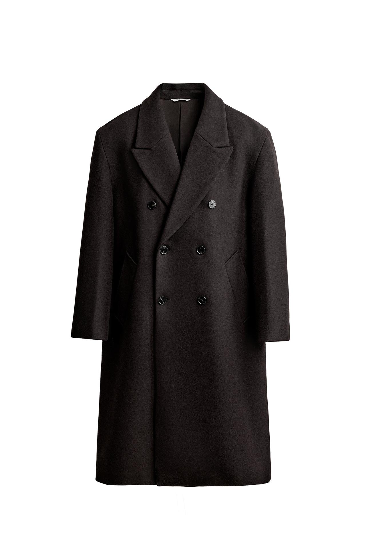 WOOL BLEND DOUBLE-BREASTED COAT