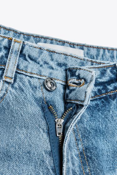 JEAN Z1975 DROIT TAILLE HAUTE CROISÉE - Bleu moyen de Zara - Image 6