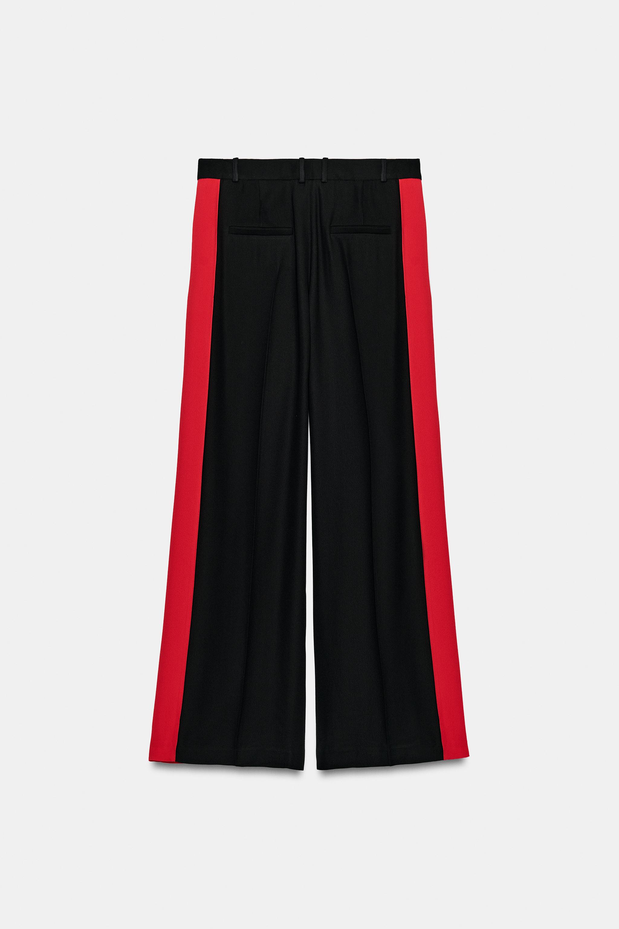 ZW COLLECTION SIDE-STRIPE WIDE-LEG PANTS