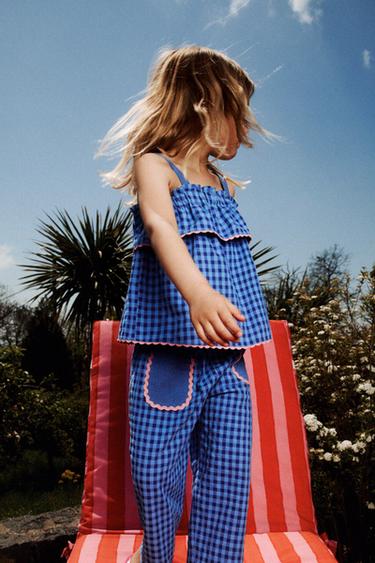 TOP CUADROS ONDULINA CASA LAWA © X ZARA KIDS - Azul de Zara