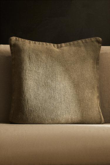 LINEN CUSHION COVER - Green by Zara - Image 6