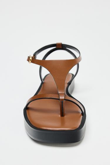 STRAPPY PLATFORM SANDALS - Brown by Zara - Image 5