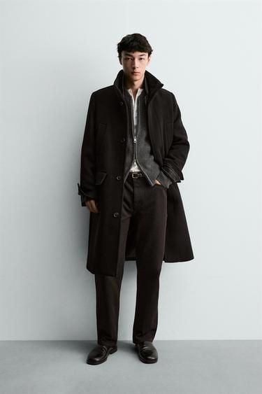 LONG WOOL COAT - Black by Zara
