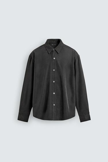 CAMISA FLUIDA RELAXED FIT - Negro de Zara