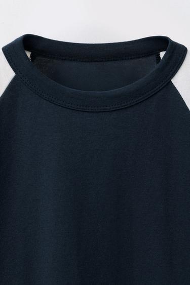 T-SHIRT À MANCHES RAGLAN BENSIMON ® X ZARA  - Bleu marine de Zara - Image 2