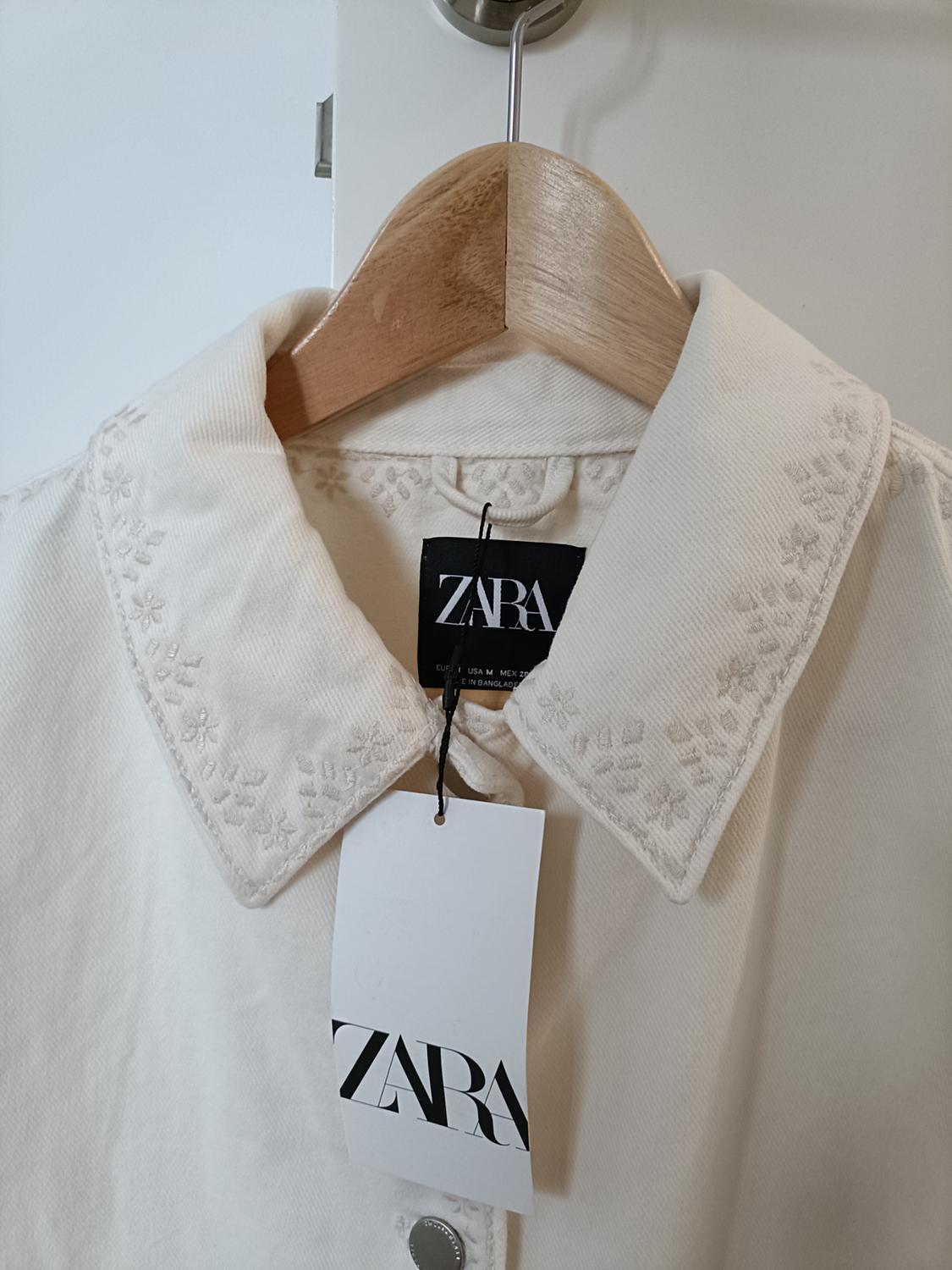 ZW COLLECTION EMBROIDERED OVERSHIRT WITH POCKETS - Image 3