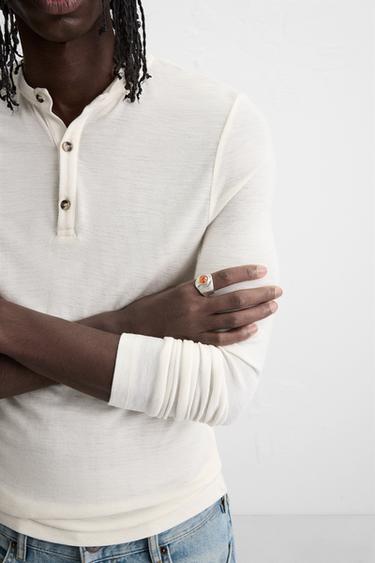 BAGUE CHEVALIÈRE CONTRASTE - Argent de Zara - Image 1
