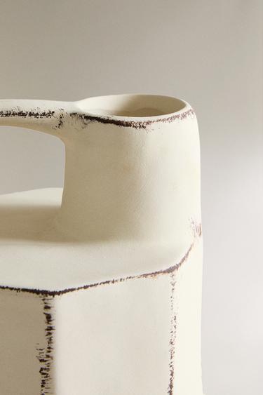 VASE CÉRAMIQUE ANSE - Écru de Zara - Image 4