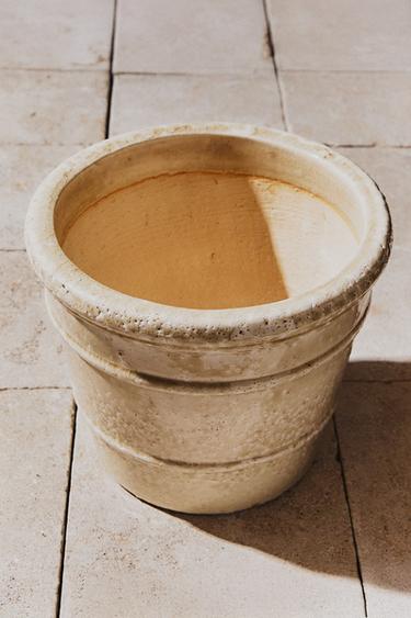 CERAMICZNA DONICZKA OGRODOWA - Kremowy Zara