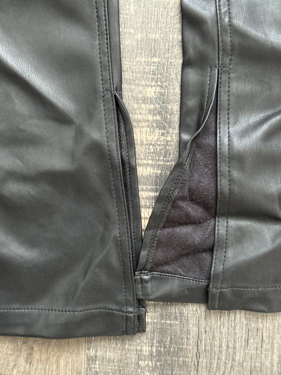 FAUX LEATHER FLARED SLIM PANTS - Image 5
